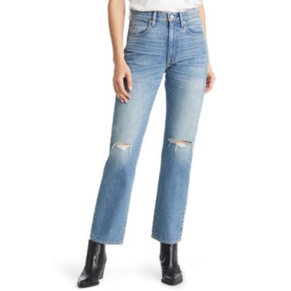 NWT Slvrlake Stella Badlands Straight Leg Distressed